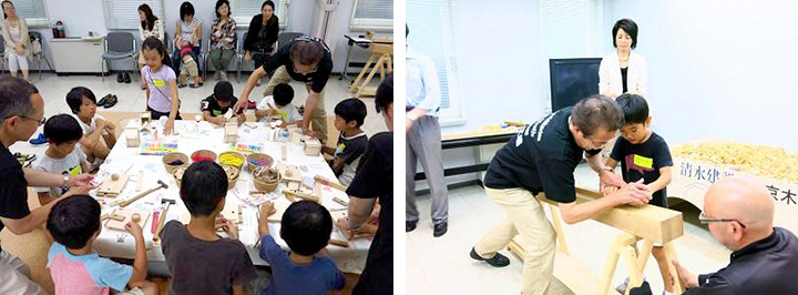 昨年開催した木工教室の様子